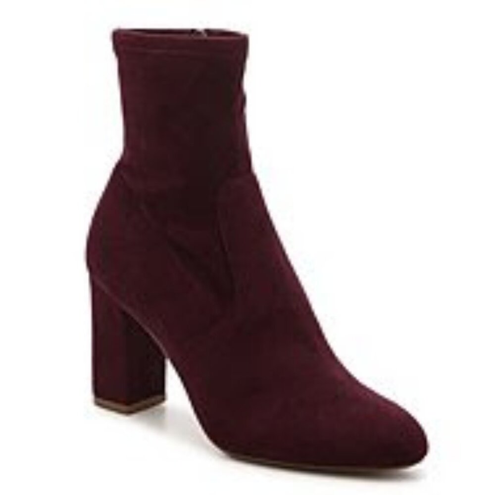 Steve Madden Emina Stretch Sock Bootie Burgundy Red Size 9